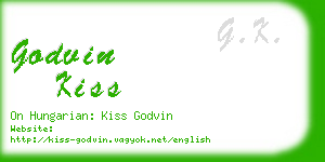 godvin kiss business card